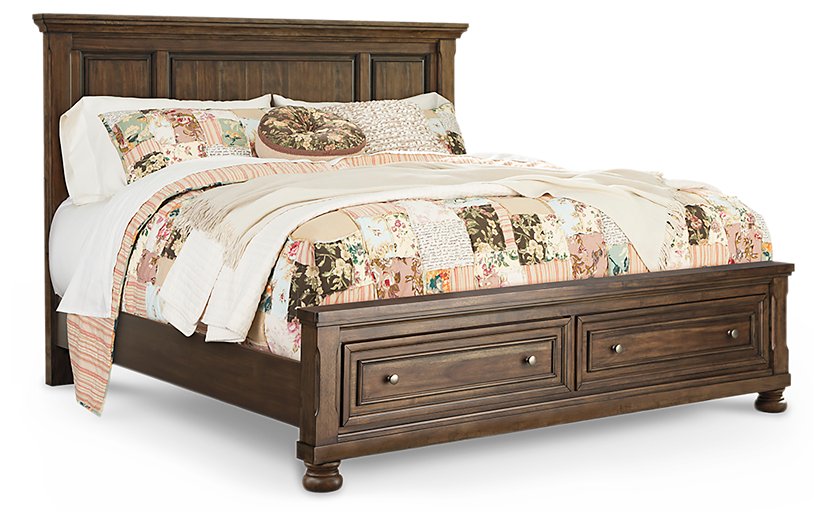 Flynnter Bed with 2 Storage Drawers  Las Vegas Furniture Stores
