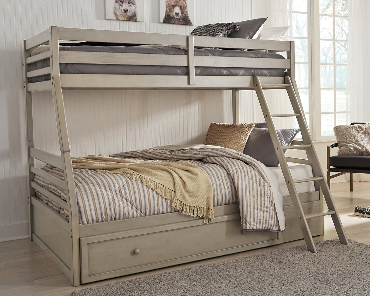 Lettner Youth Bunk Bed with 1 Large Storage Drawer Half Price Furniture