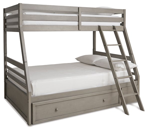 Lettner Youth Bunk Bed with 1 Large Storage Drawer  Half Price Furniture