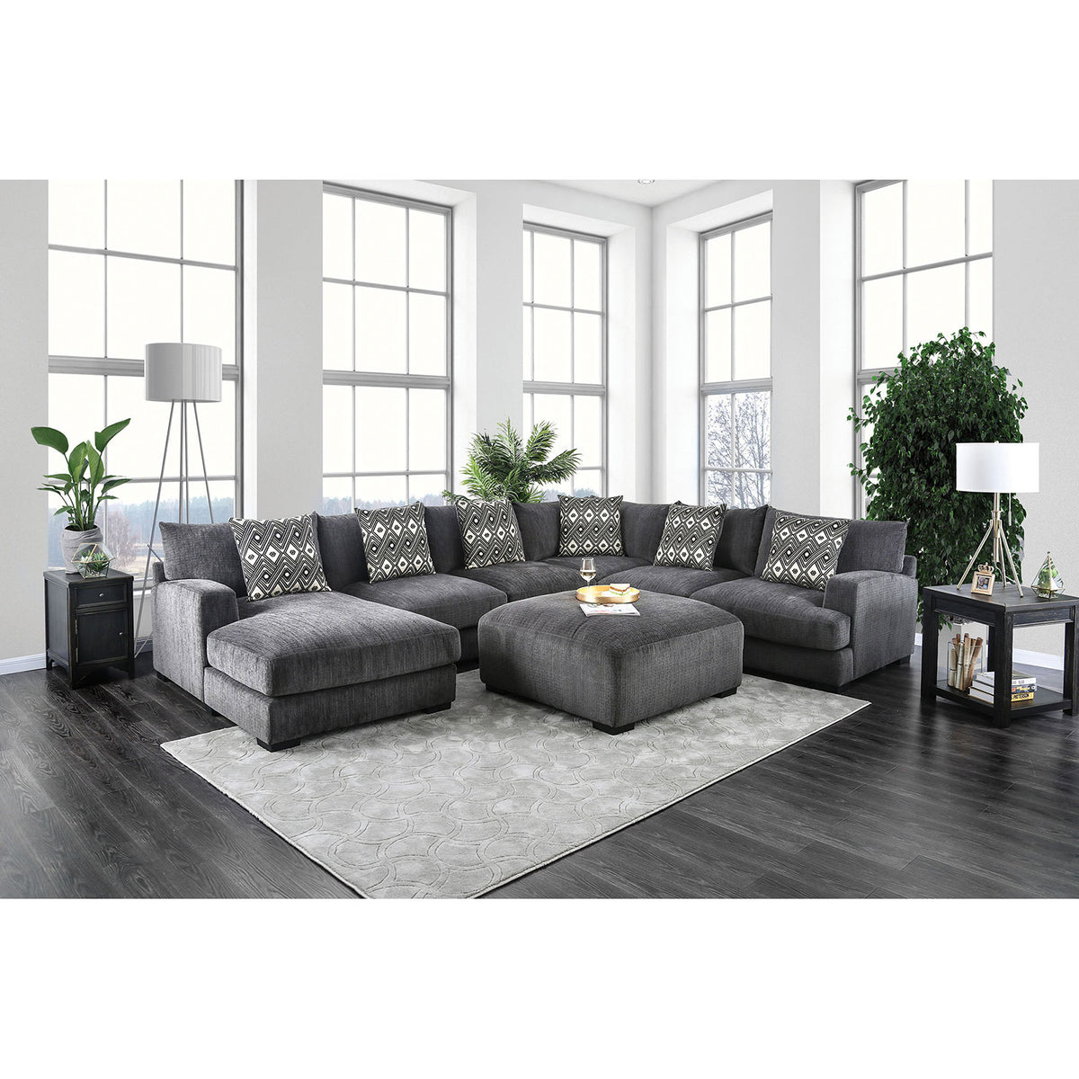 Kaylee Gray U-Shaped Sectional - Half Price Furniture