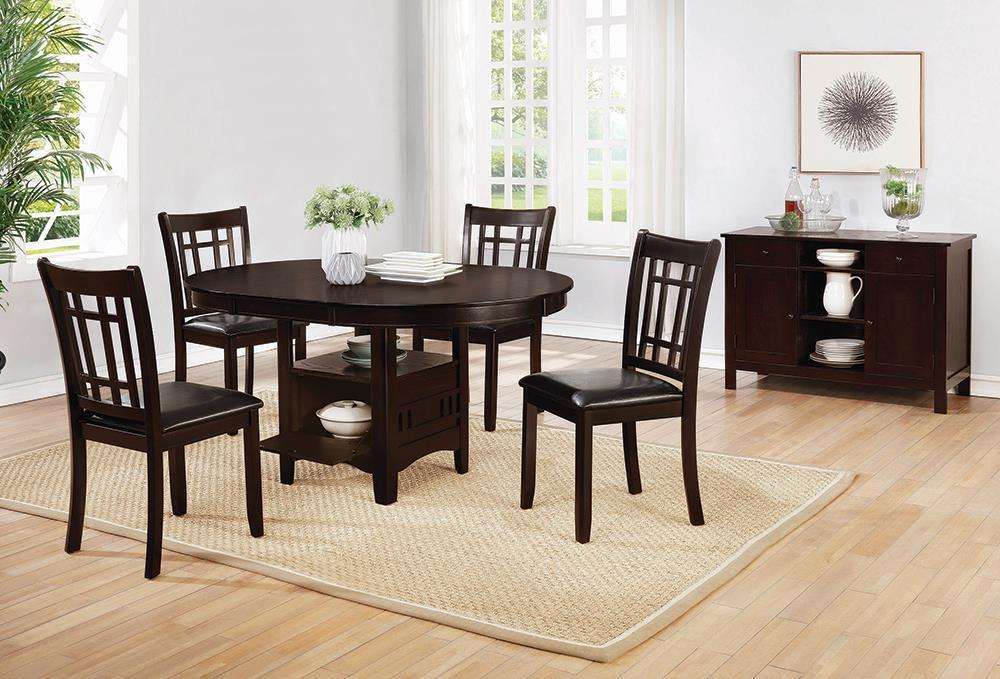 Lavon Padded Dining Side Chairs Espresso and Black (Set of 2) - Half Price Furniture