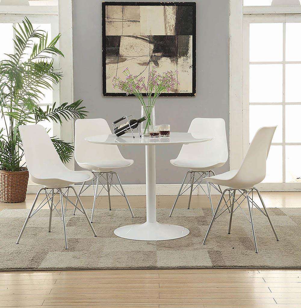 Lowry Round Dining Table White - Dining Table - Half Price Furniture