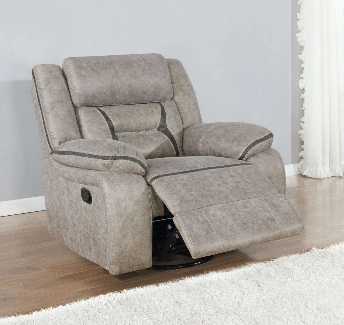 Greer Upholstered Tufted Back Glider Recliner - Half Price Furniture