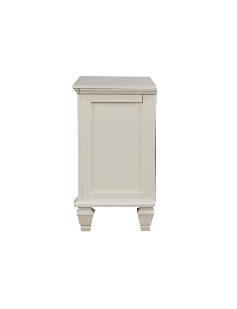 Sandy Beach 3-drawer Nightstand Cream White Half Price Furniture