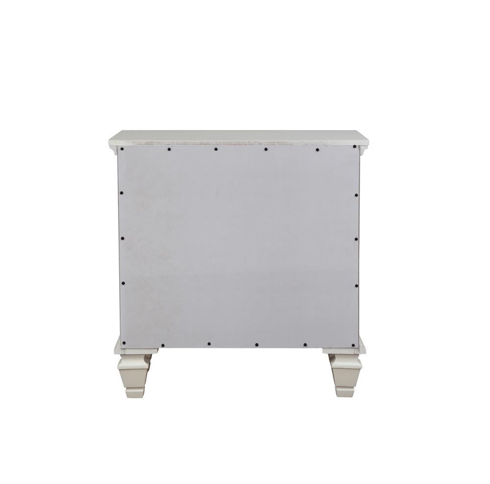 Sandy Beach 3-drawer Nightstand Cream White Half Price Furniture