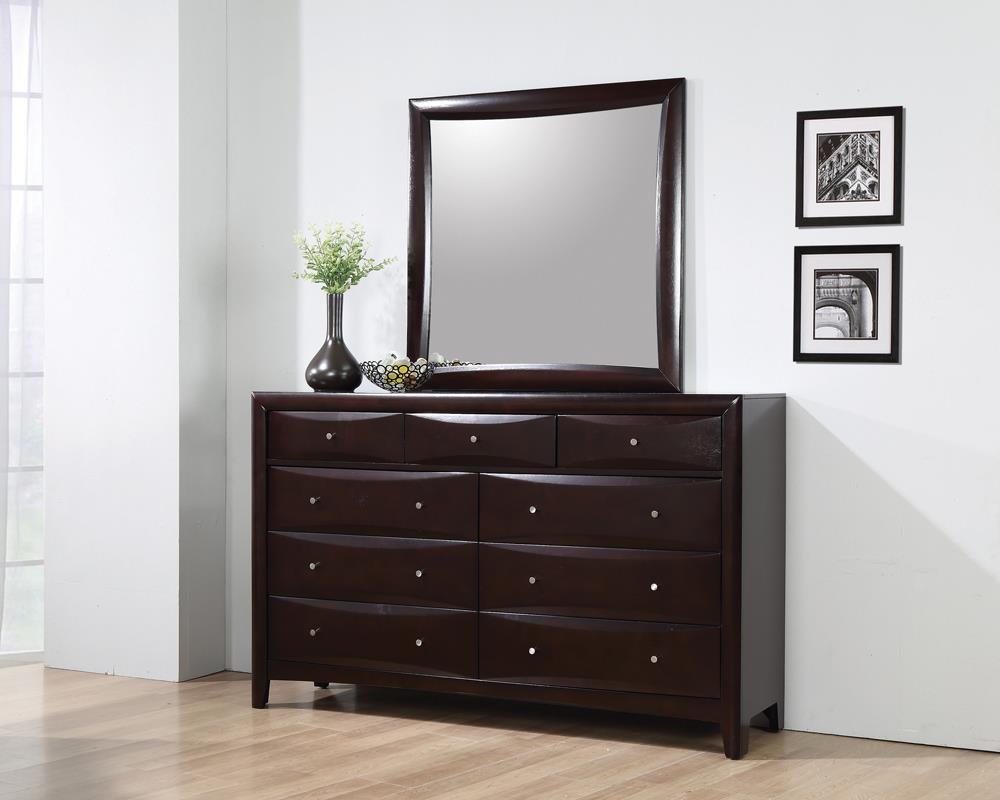 Phoenix Square Dresser Mirror Deep Cappuccino - Mirror - Half Price Furniture