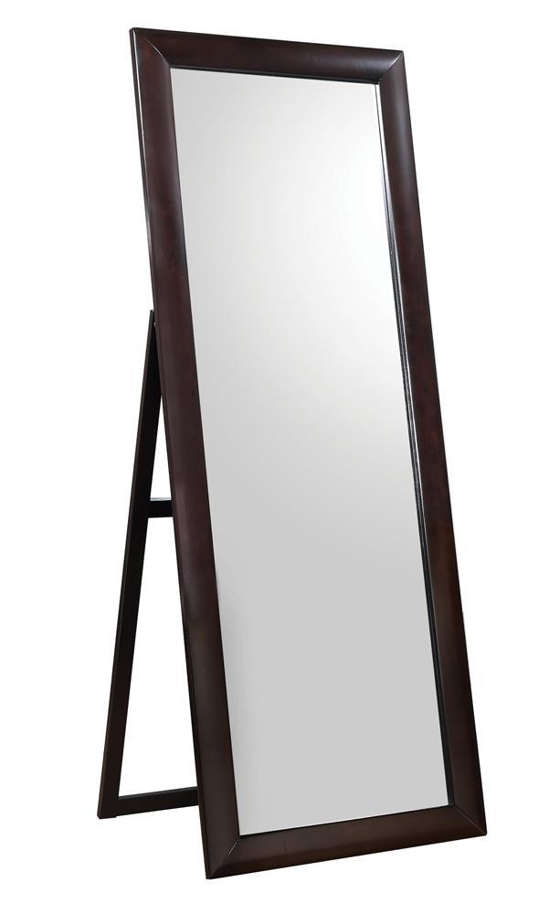 Phoenix Rectangular Standing Floor Mirror Black - Mirror - Half Price Furniture