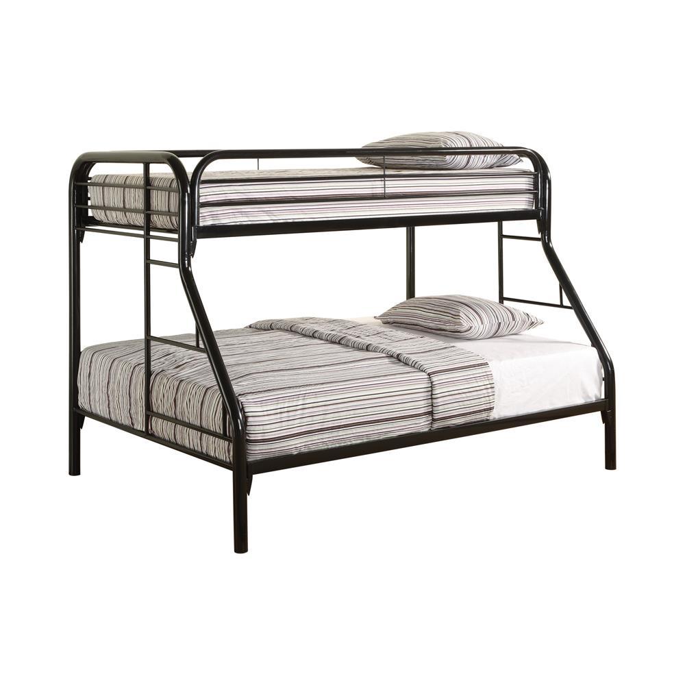 Morgan Twin Over Full Bunk Bed Black - Half Price Furniture