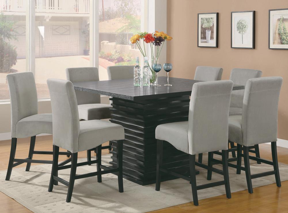 Stanton Upholstered Counter Height Chairs Grey and Black (Set of 2)  Las Vegas Furniture Stores