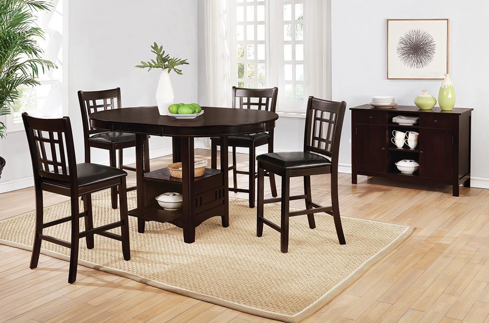 Lavon Upholstered Counter Height Stools Black and Espresso (Set of 2) - Barstool - Half Price Furniture