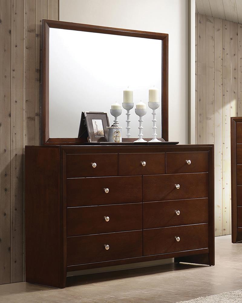 Serenity Rectangle Dresser Mirror Rich Merlot - Half Price Furniture