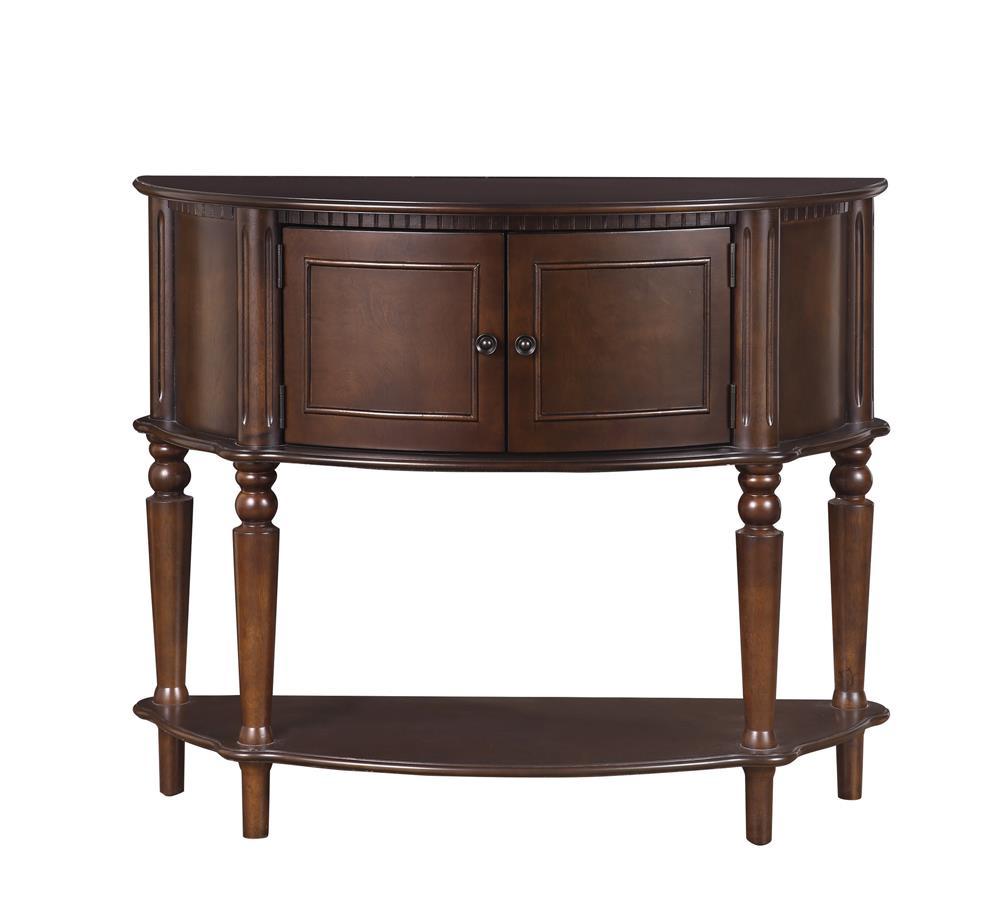 Brenda Console Table with Curved Front Brown Brenda Console Table with Curved Front Brown Half Price Furniture