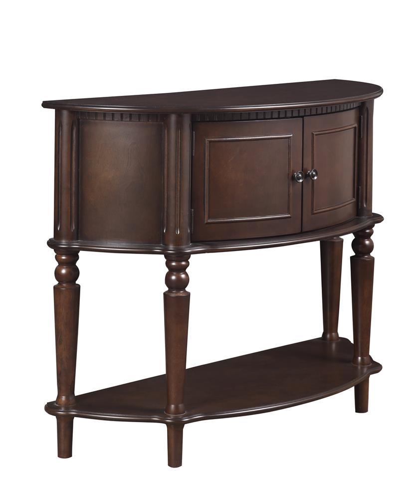 Brenda Console Table with Curved Front Brown  Las Vegas Furniture Stores