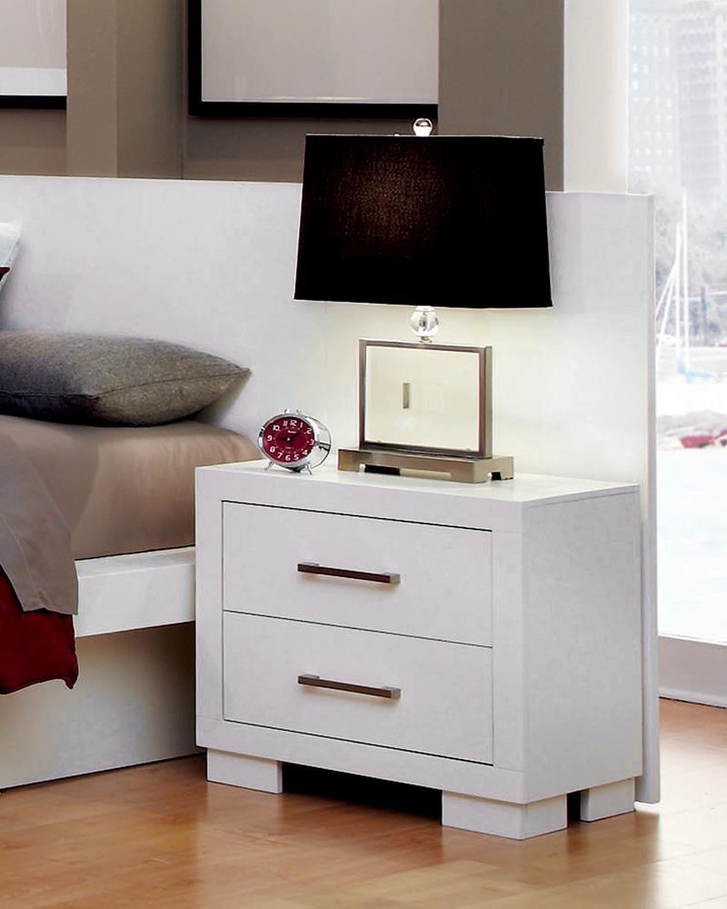 Jessica 2-drawer Nightstand White - Nightstand - Half Price Furniture