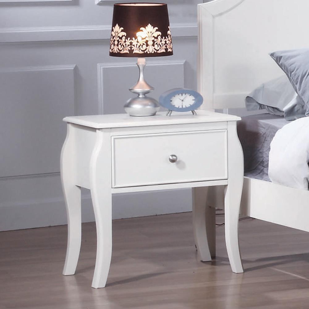 Dominique 1-drawer Nightstand Cream White - Half Price Furniture