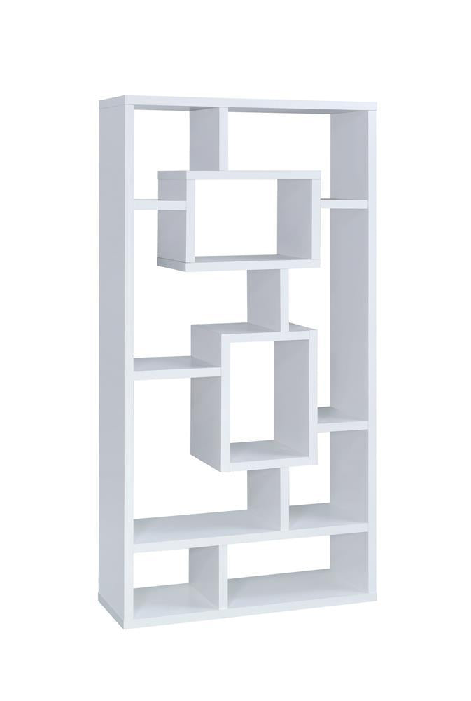 Howie 10-shelf Bookcase White - Half Price Furniture