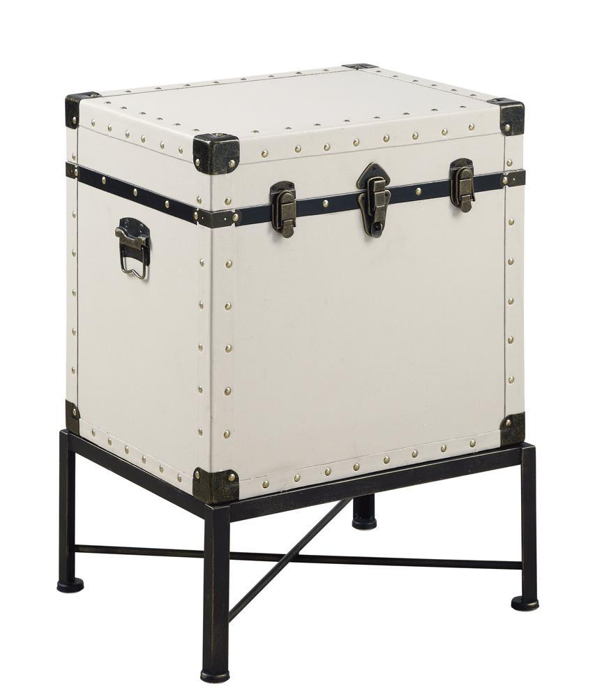 Nancy Accent Cabinet with Nailhead Trim White - Accent Cabinet - Half Price Furniture