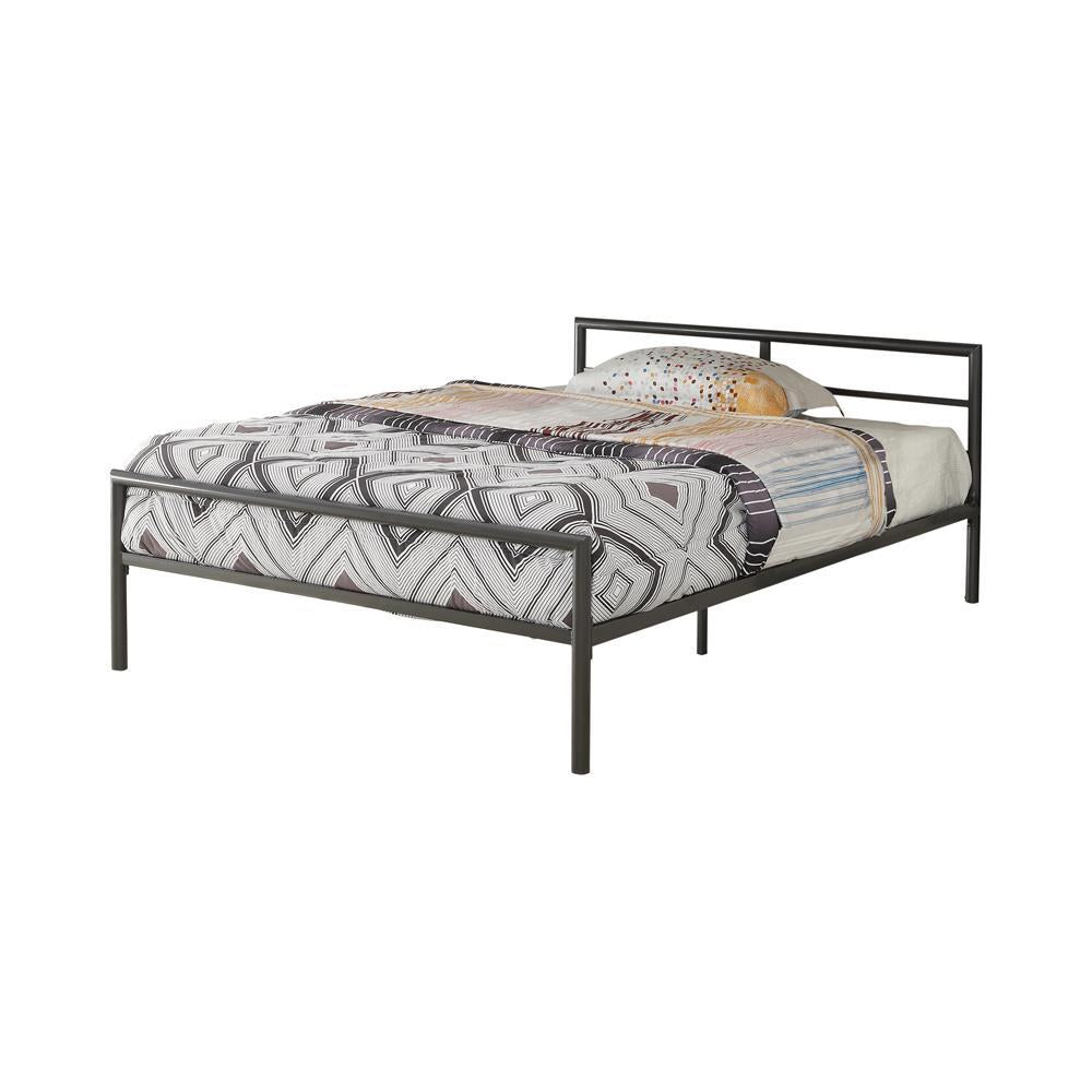 Fisher Full Metal Bed Gunmetal - Bed - Half Price Furniture