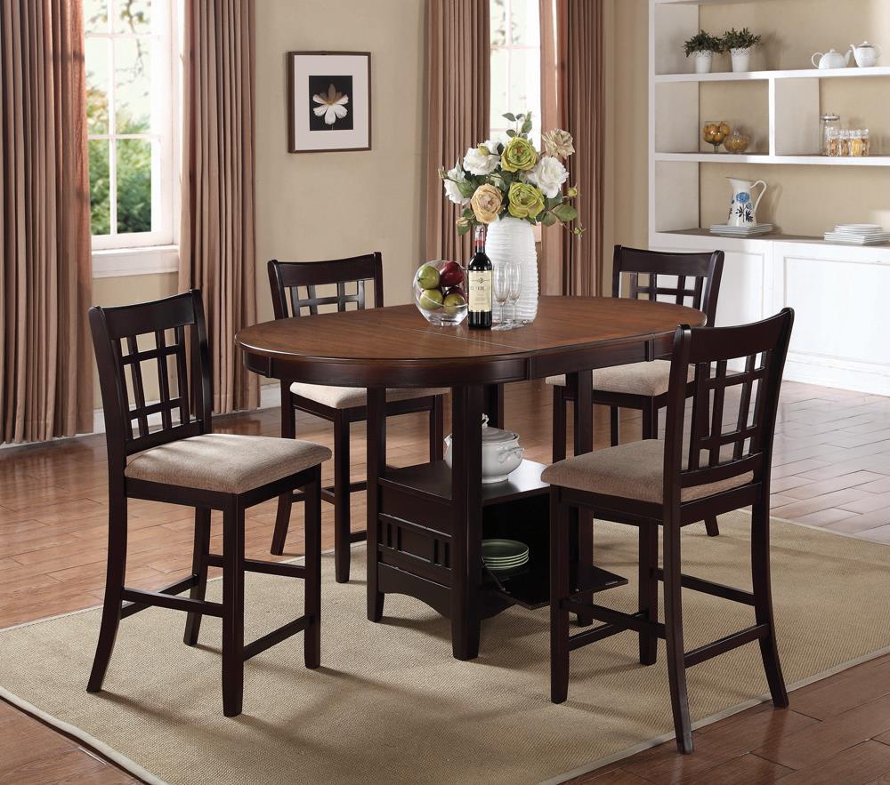 Lavon Lattice Back Counter Stools Tan and Espresso (Set of 2) - Barstool - Half Price Furniture