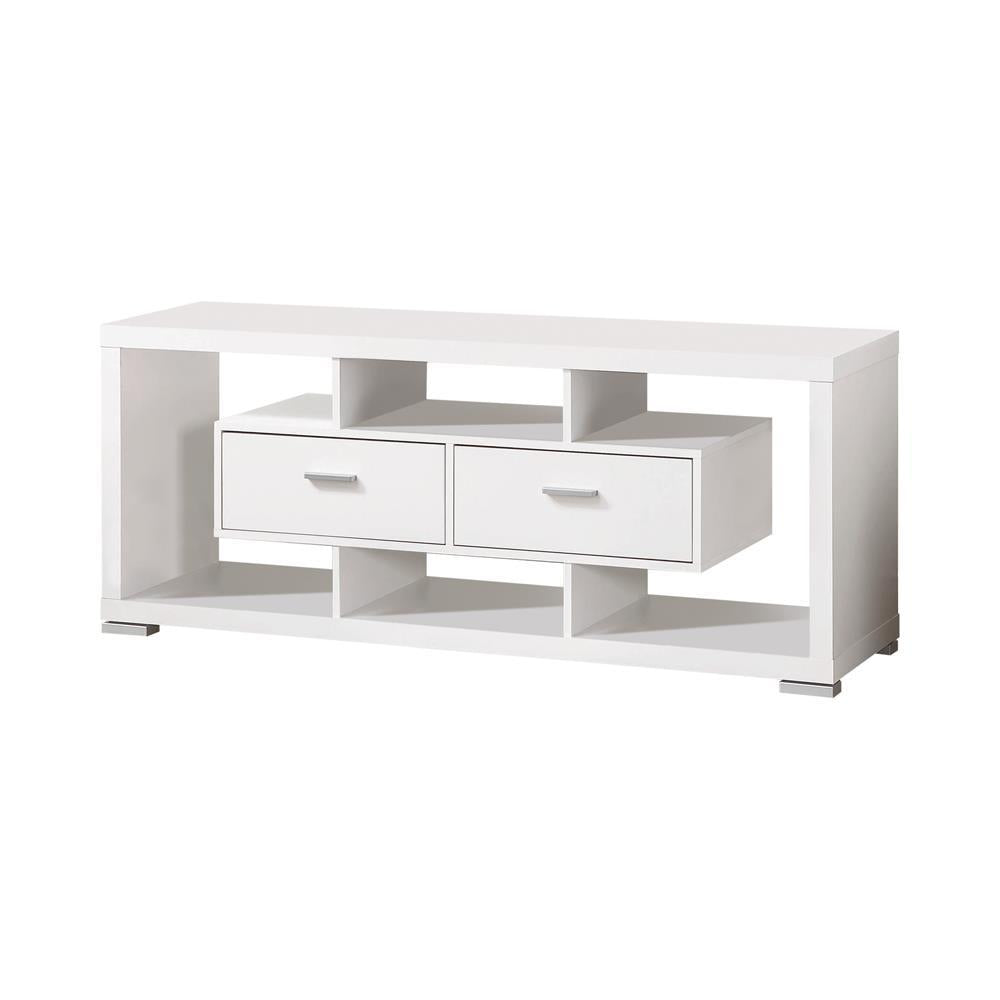 Darien 2-drawer Rectangular TV Console White Darien 2-drawer Rectangular TV Console White Half Price Furniture