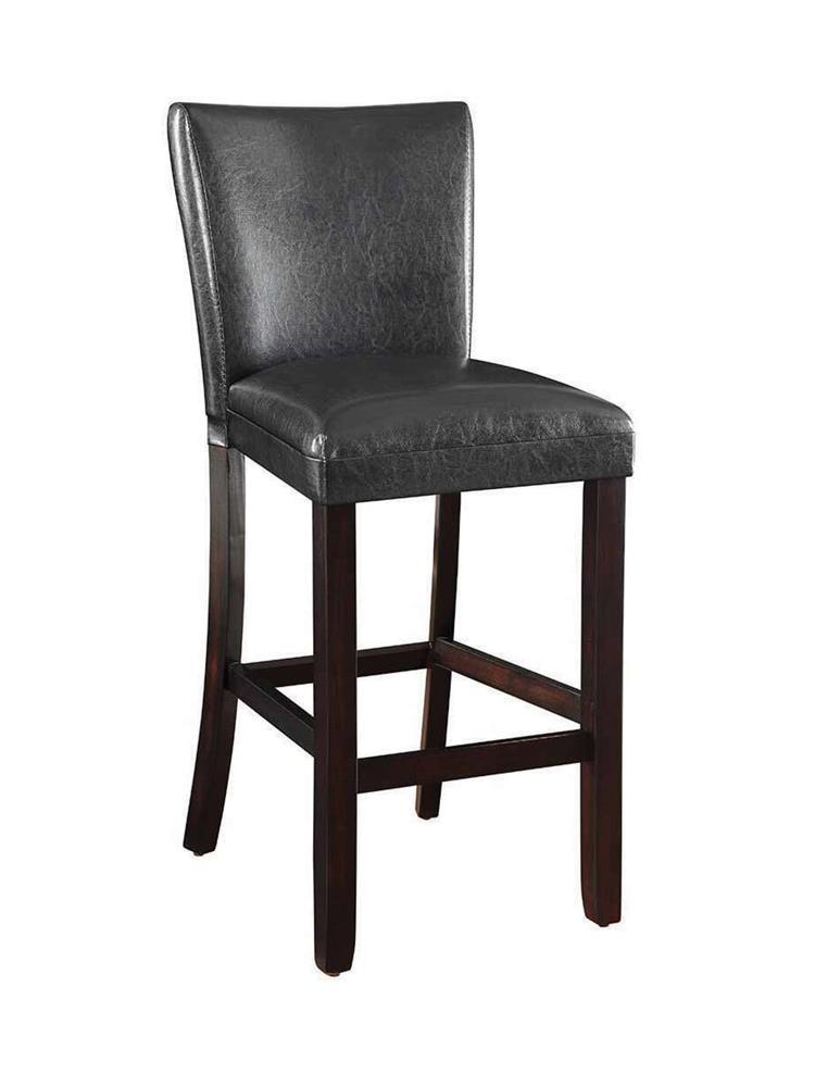 Alberton Upholstered Bar Stools Black and Cappuccino (Set of 2) - Half Price Furniture