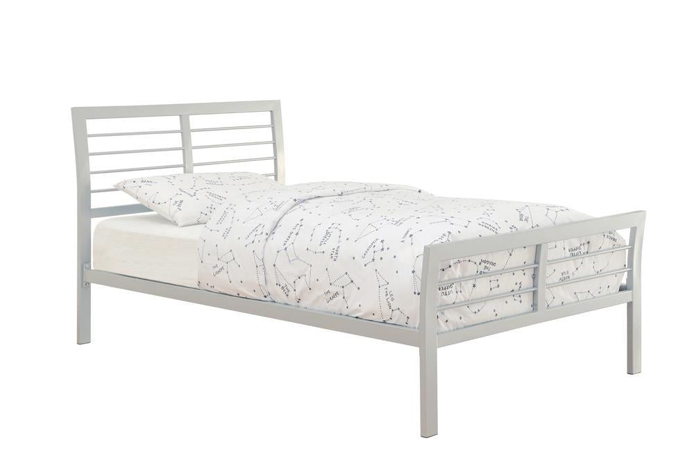 Cooper Twin Metal Bed Silver - Bed - Half Price Furniture