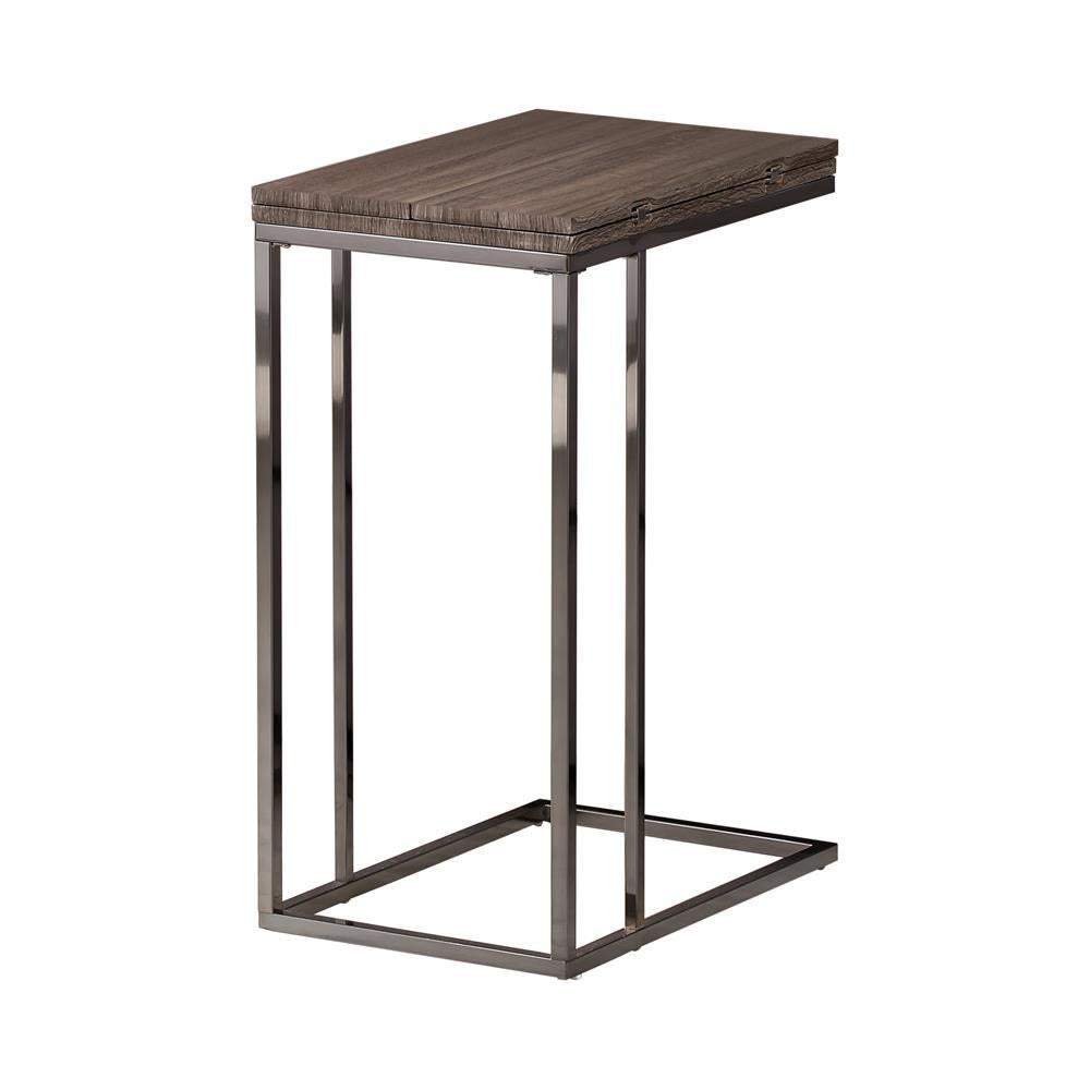 Pedro Expandable Top Accent Table Weathered Grey and Black  Las Vegas Furniture Stores