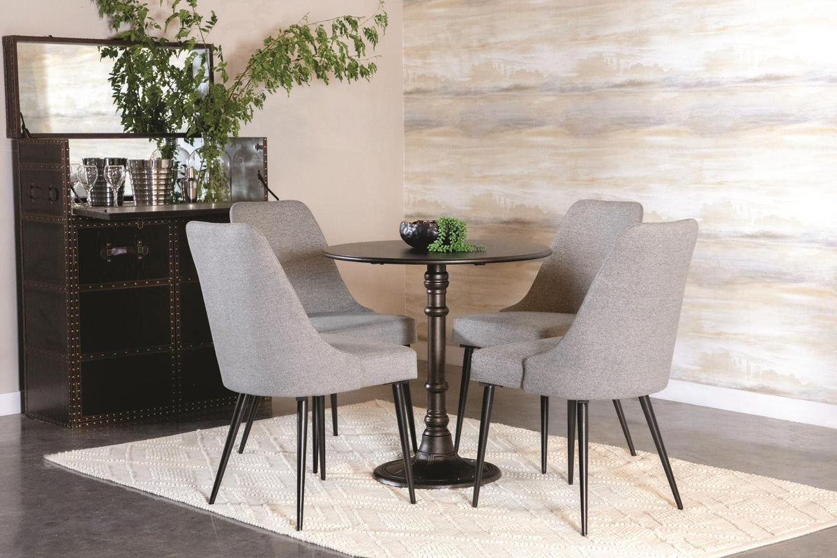 Oswego Round Bistro Dining Table Bronze - Half Price Furniture