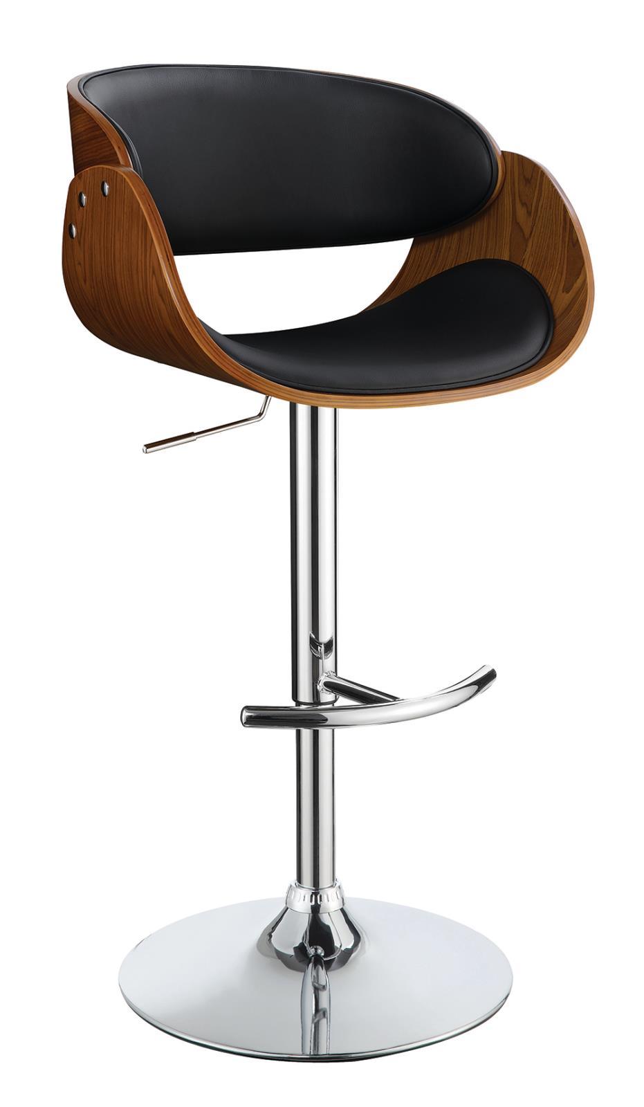 Dana Adjustable Bar Stool Black and Chrome - Barstool - Half Price Furniture