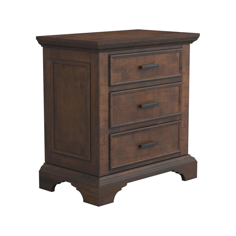 Elk Grove 3-drawer Nightstand Vintage Bourbon - Nightstand - Half Price Furniture