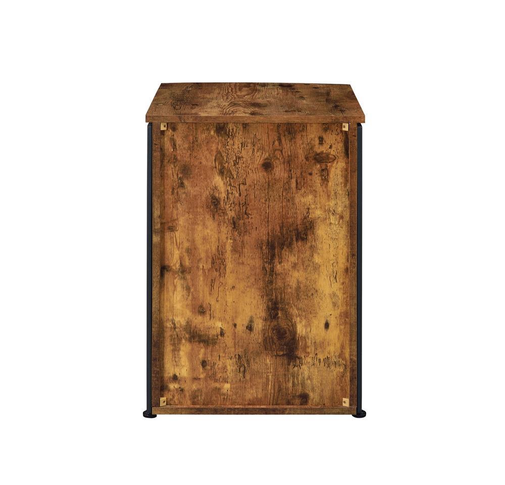 Estrella 3-drawer File Cabinet Antique Nutmeg and Gunmetal - Half Price Furniture