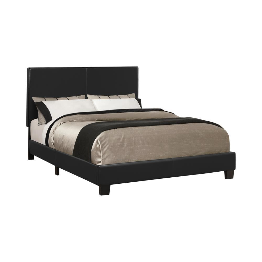 Mauve Bed Upholstered Queen Black - Bed - Half Price Furniture