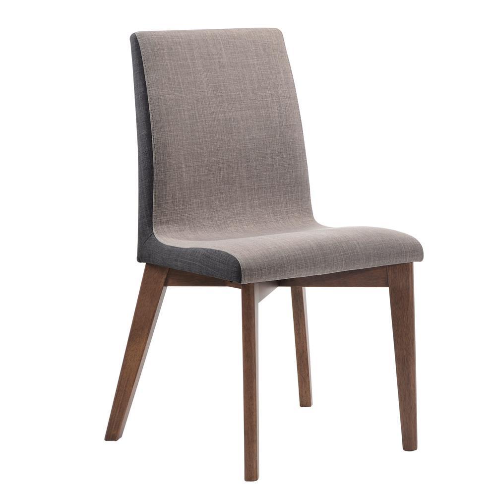 Redbridge Upholstered Side Chairs Grey and Natural Walnut (Set of 2) Half Price Furniture