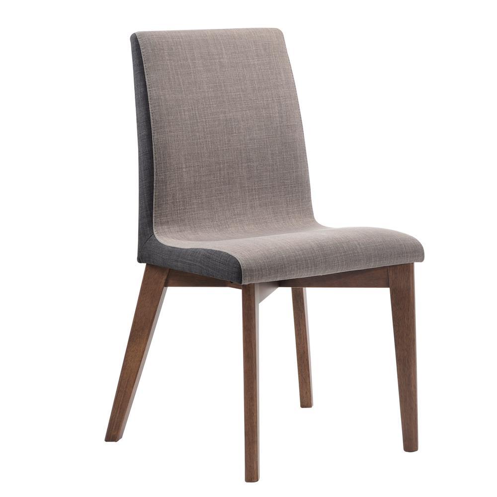 Redbridge Upholstered Side Chairs Grey and Natural Walnut (Set of 2) - Half Price Furniture