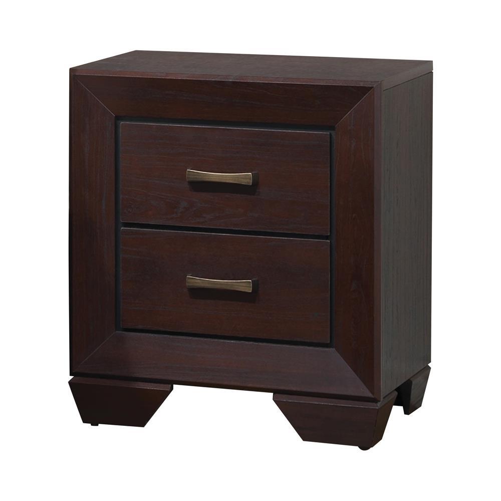 Kauffman 2-drawer Nightstand Dark Cocoa - Nightstand - Half Price Furniture