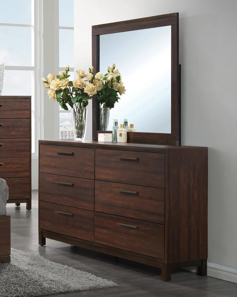 Edmonton 6-drawer Dresser Rustic Tobacco - Dresser - Half Price Furniture