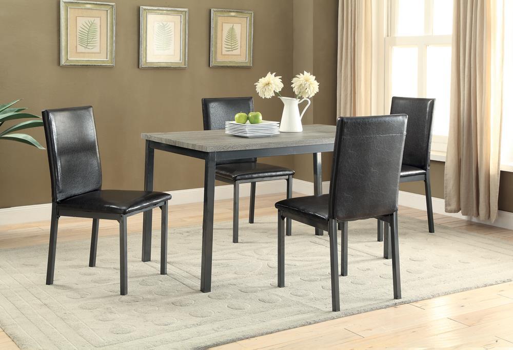 Garza Rectangular Dining Table Black - Half Price Furniture