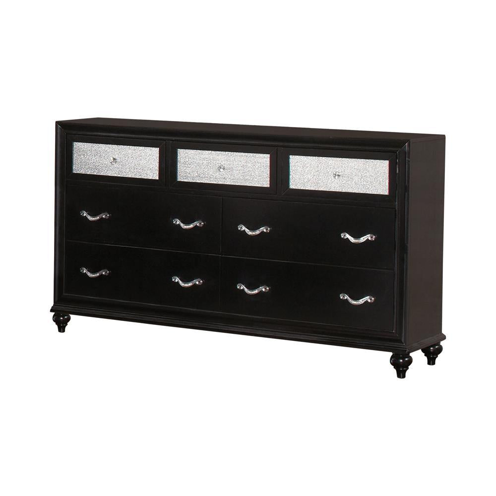 Barzini 7-drawer Rectangular Dresser Black - Dresser - Half Price Furniture
