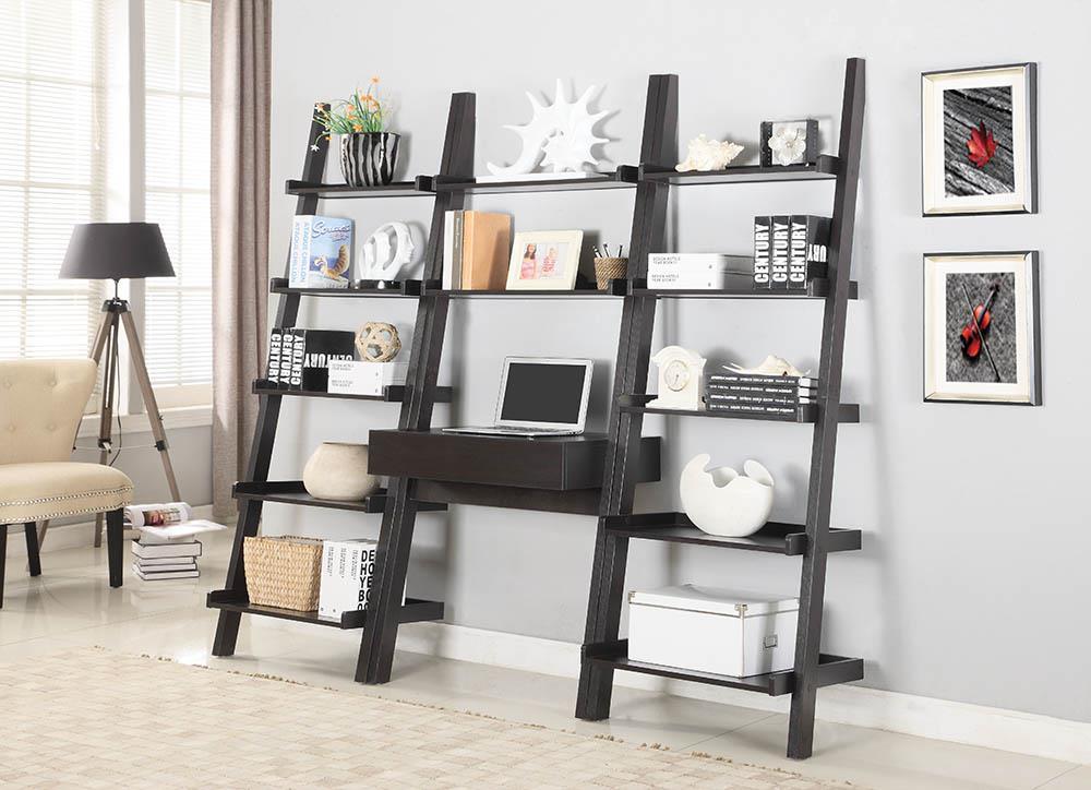 Colella 2-shelf Writing Ladder Desk Cappuccino - Desk - Half Price Furniture