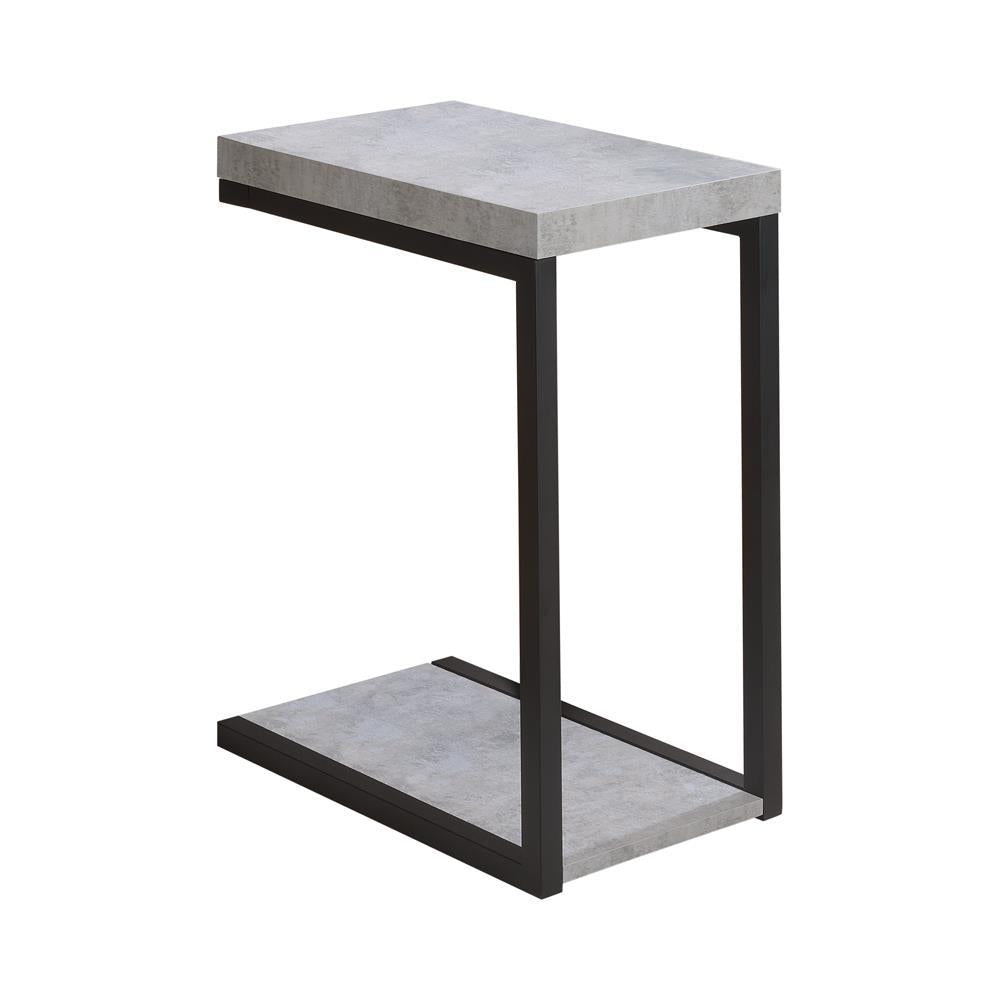 Beck Accent Table Cement and Black - End Table - Half Price Furniture