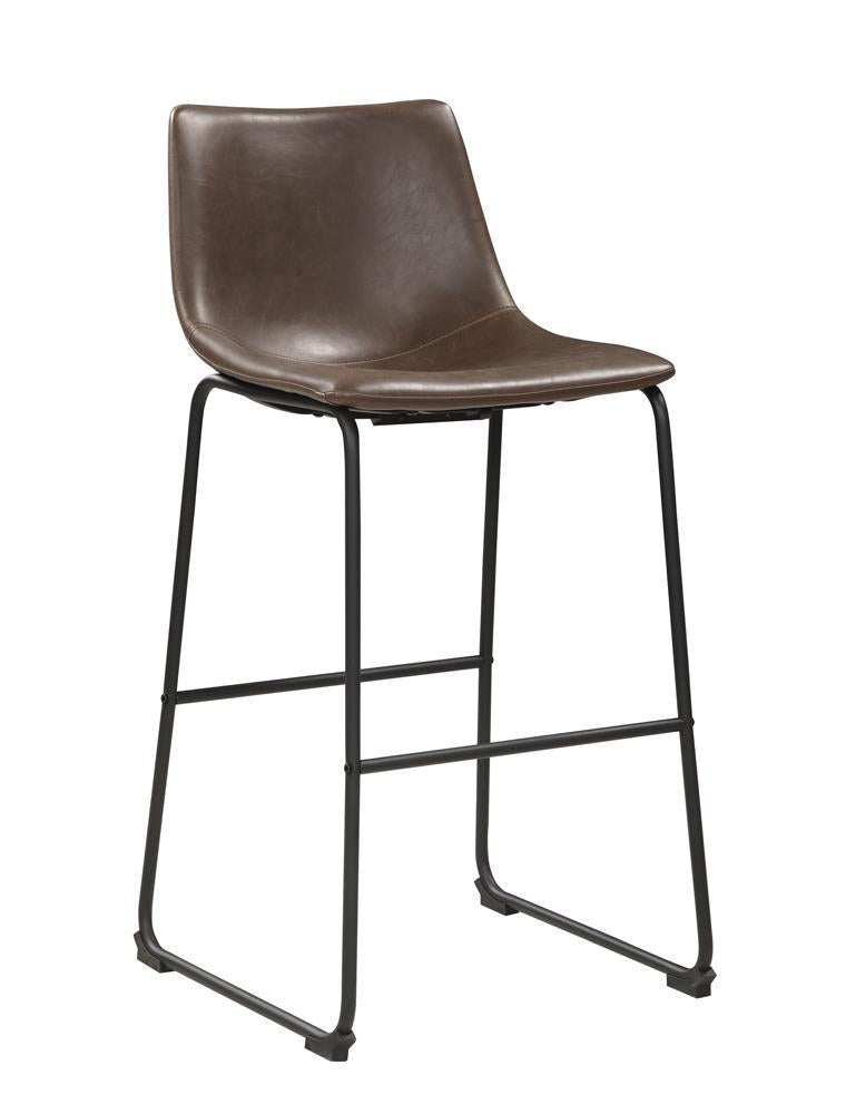 Michelle Armless Bar Stools Two-tone Brown and Black (Set of 2) Michelle Armless Bar Stools Two-tone Brown and Black (Set of 2) Half Price Furniture