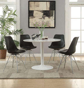 Lowry Round Dining Table White Lowry Round Dining Table White Half Price Furniture