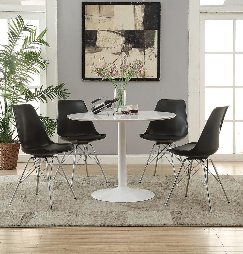 Lowry Round Dining Table White Lowry Round Dining Table White Half Price Furniture