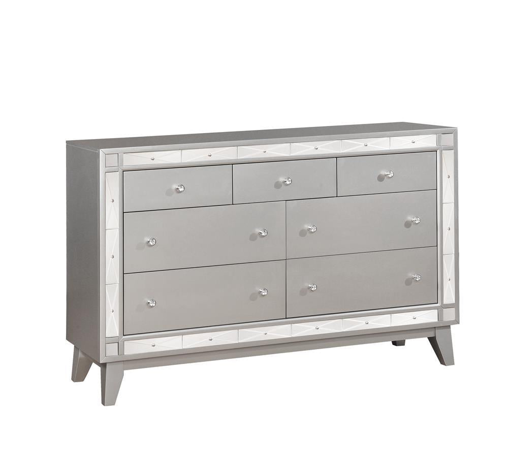 Leighton 7-drawer Dresser Metallic Mercury  Las Vegas Furniture Stores