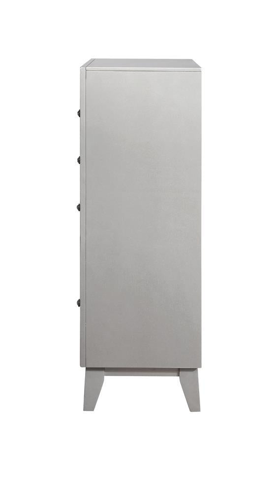 Leighton 5-drawer Chest Metallic Mercury Half Price Furniture