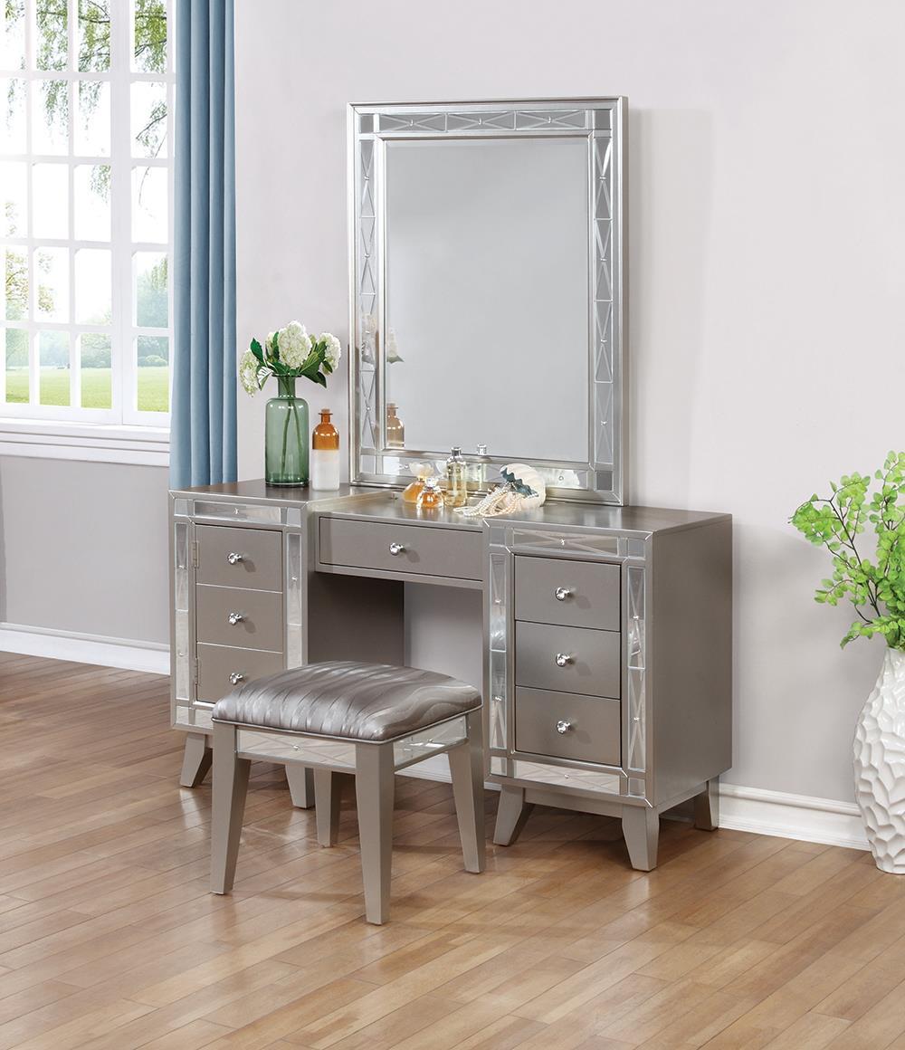 Leighton Vanity Mirror Metallic Mercury - Vanity Mirror - Half Price Furniture