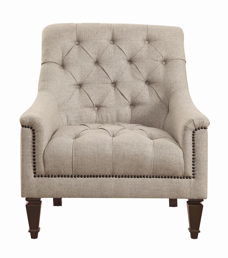 Avonlea Sloped Arm Upholstered Chair Grey - Chair - Half Price Furniture