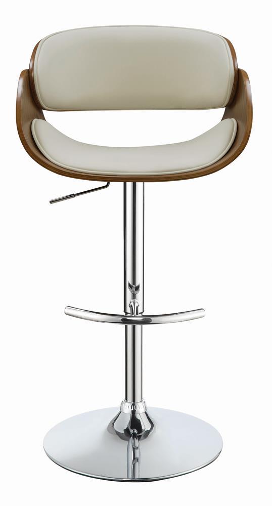 Dana Adjustable Bar Stool Ecru and Chrome - Barstool - Half Price Furniture