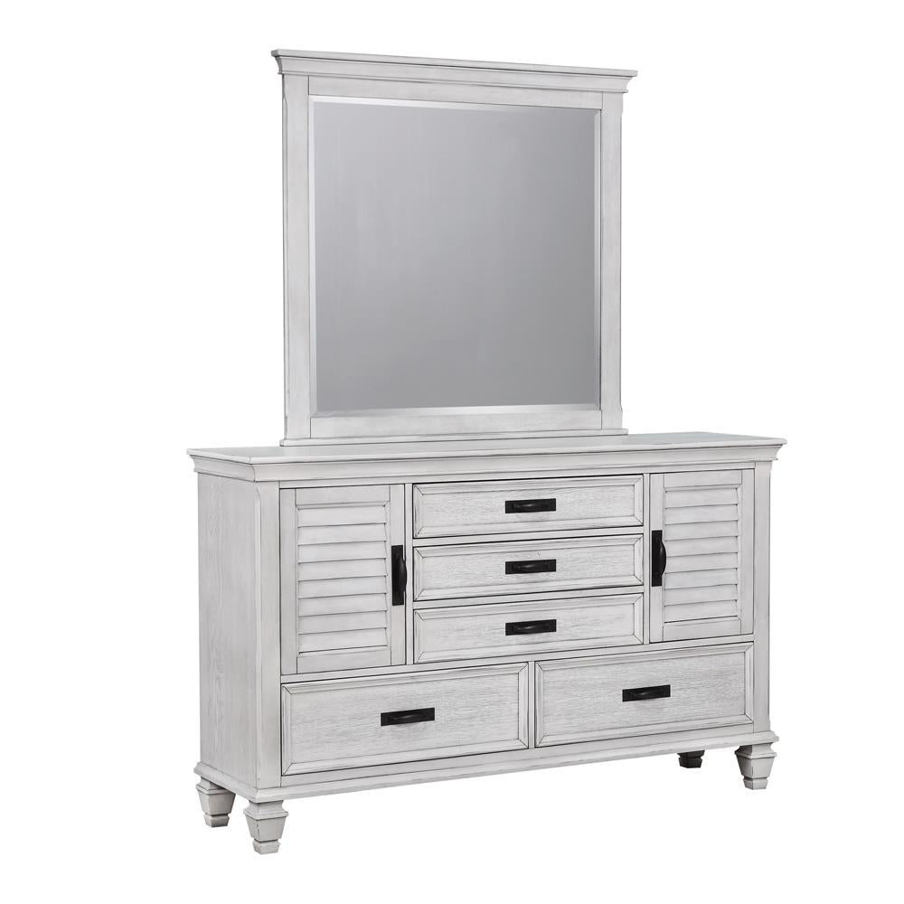 Franco Rectangular Dresser Mirror Antique White - Half Price Furniture