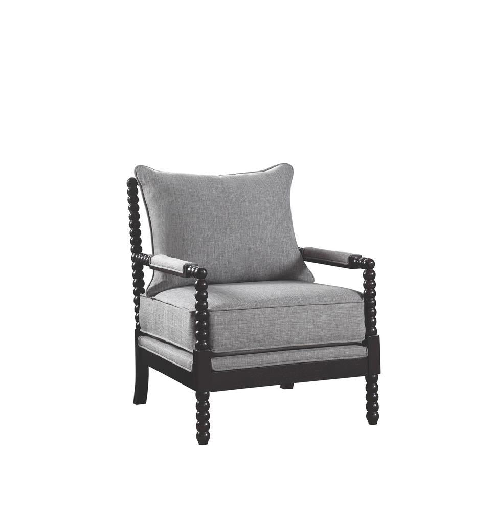 Blanchett Cushion Back Accent Chair Grey and Black Blanchett Cushion Back Accent Chair Grey and Black Half Price Furniture